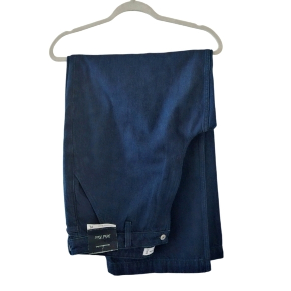 NEW! ABERCROMBIE & FITCH Curve Love Mid-Rise Flat Front Wide Leg Denim Jeans 14. - Picture 2 of 8